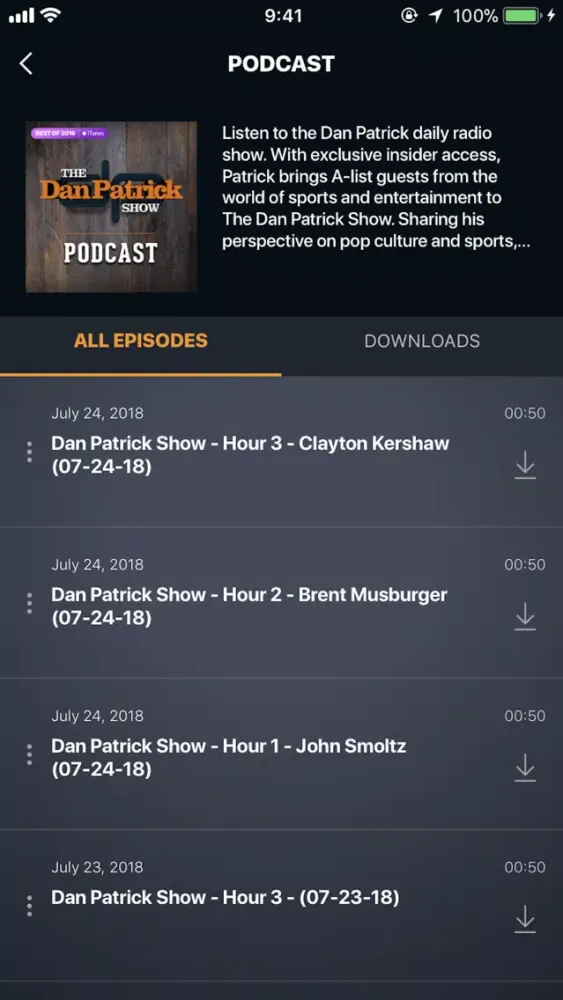 Tangkapan skrin The Dan Patrick Show