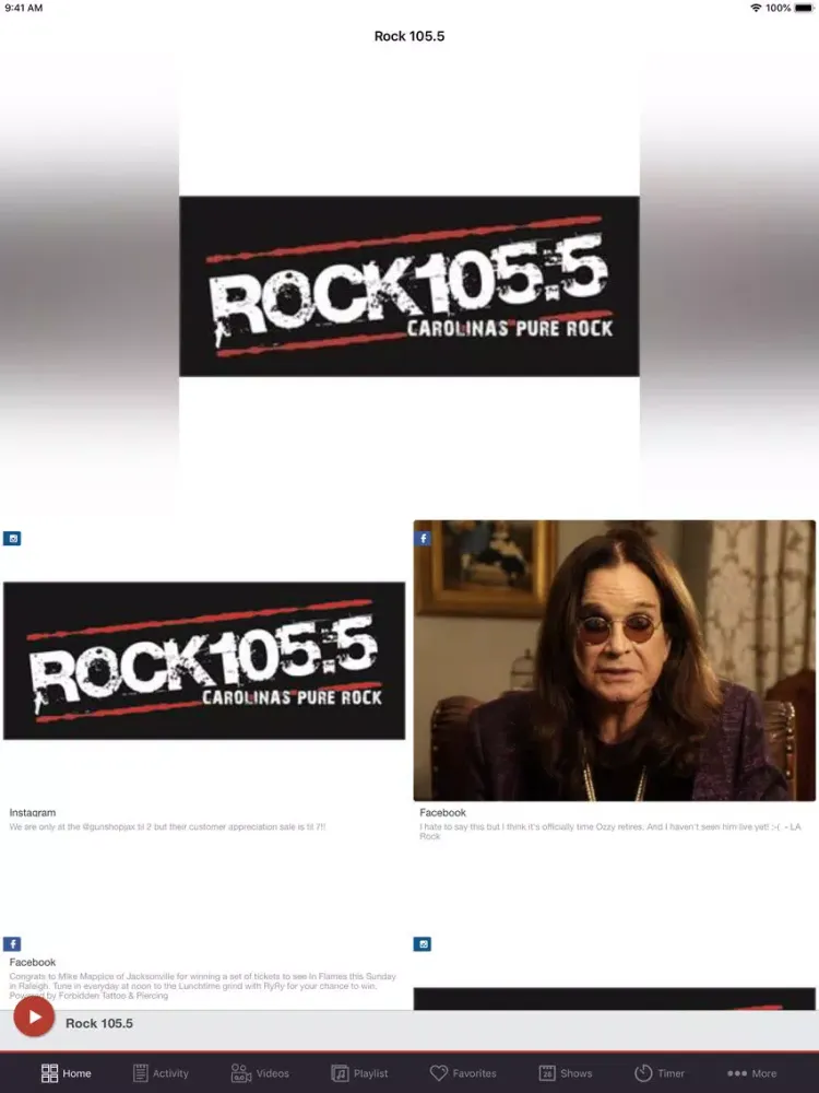 Ảnh chụp màn hình của Your Carolina's Pure Rock iPad 