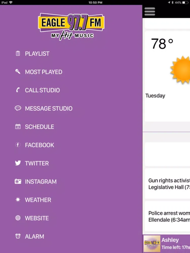 Zrzuty ekranu Eagle 97.7 iPad 