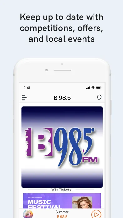 Captures d'écran de B 98.5