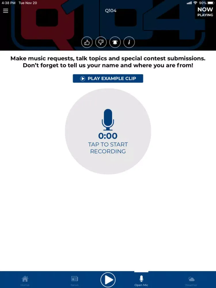 Zrzuty ekranu Q104 iPad 