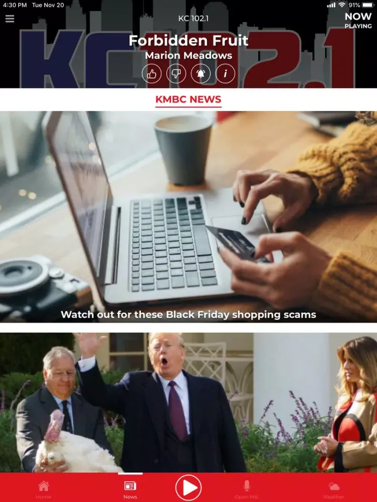KC102.1 iPad  Screenshots
