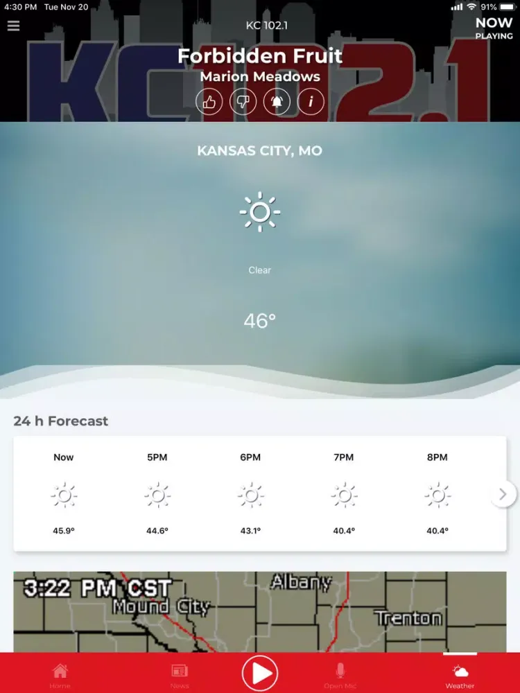 KC102.1 iPad  Screenshots