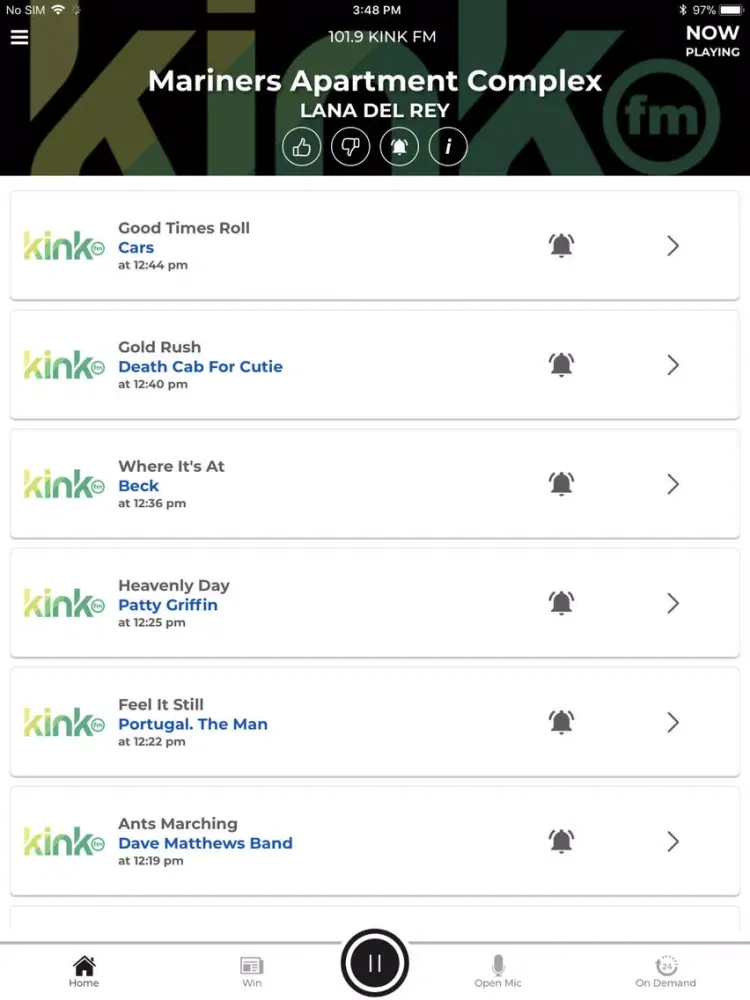 Captures d'écran de 101.9 KINK.fm Radio App iPad 