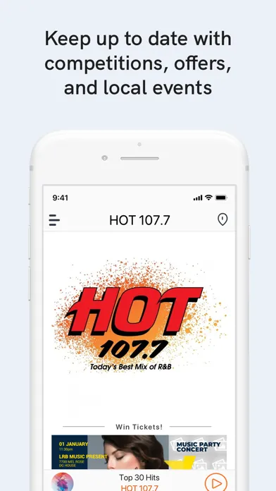 Tangkapan skrin HOT 107.7
