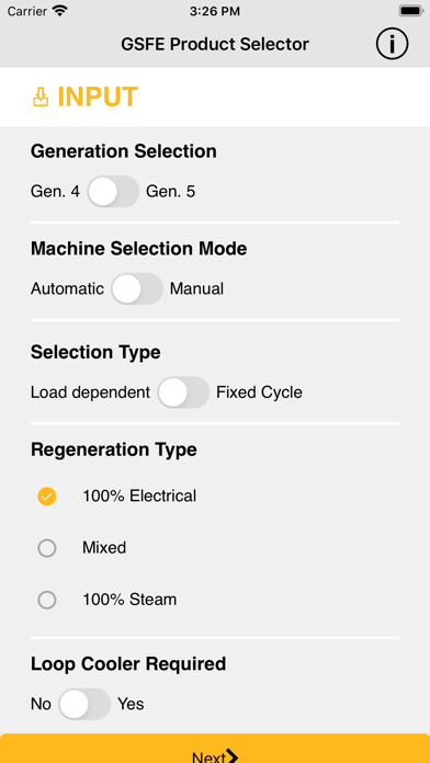 GSFE Product Selector Ekran Görüntüleri
