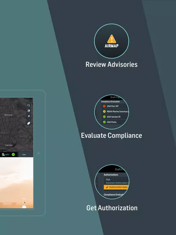 AirMap for Drones iPad 应用截图