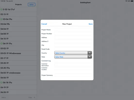Building Start iPad  Screenshots