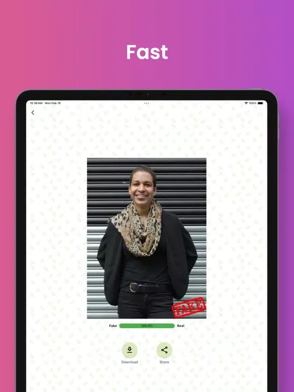 Capturas de pantalla de AI Image Detector - AironHeart iPad 