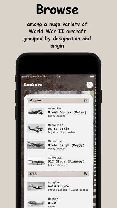 Aircraft Pages Screenshots