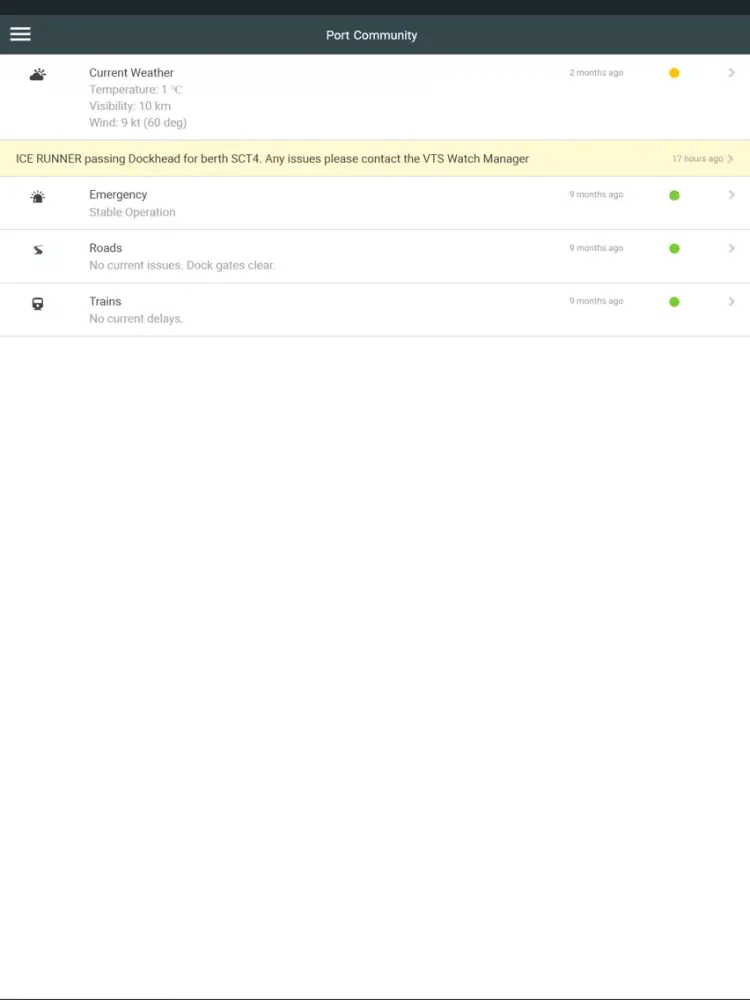 Port Community iPad  سکرین شاٹس