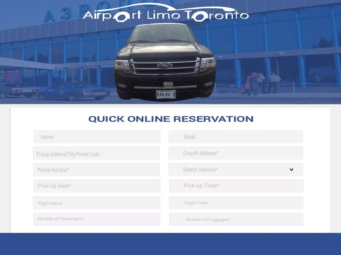 Capturas de tela do Airport Limo Taxi Toronto iPad 
