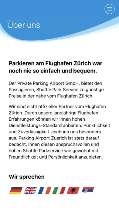 Private Parking Airport Zurich Ekran Görüntüleri