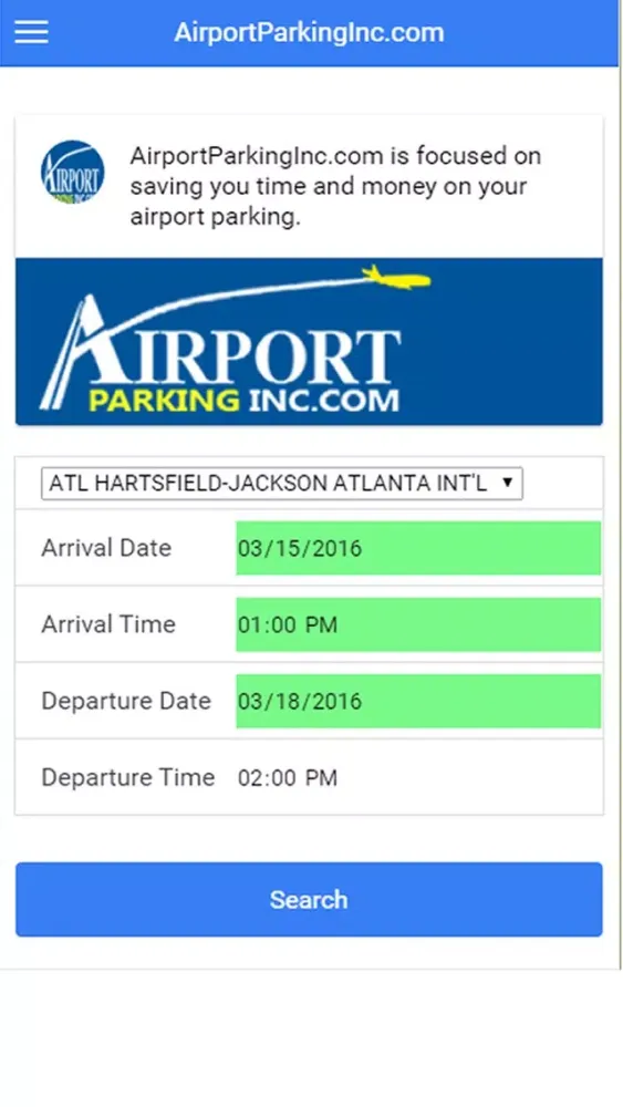 Capturas de tela do AirportParkingInc