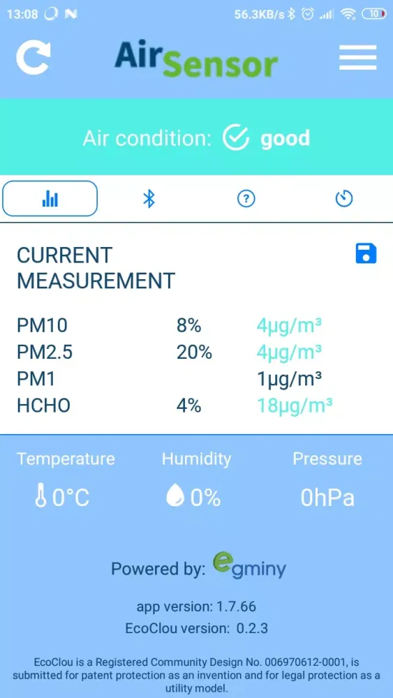 Tangkapan skrin AirSensor
