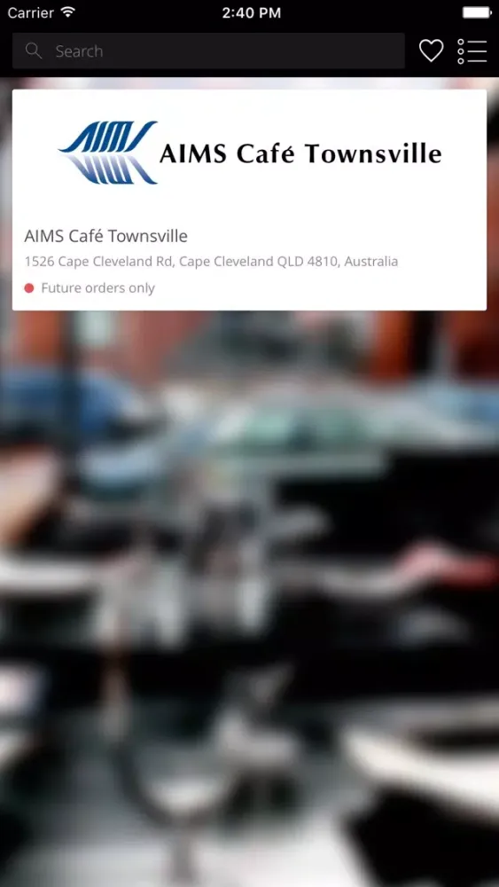 AIMS Cafe Townsville スクリーンショット