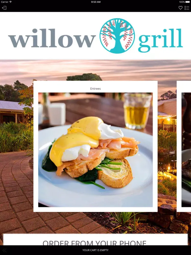 ภาพหน้าจอของ Willow Grill iPad 