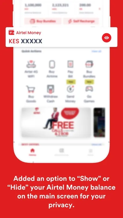 Captures d'écran de My Airtel Africa