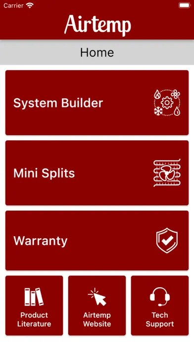 Скриншоты Airtemp Contractor Tools