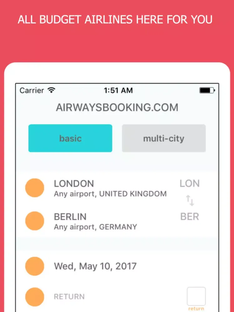 Captures d'écran de Budget Flights Online - All Budget Airlines here iPad 