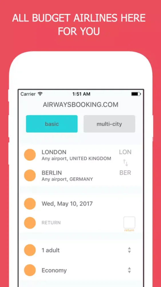 Captures d'écran de Budget Flights Online - All Budget Airlines here