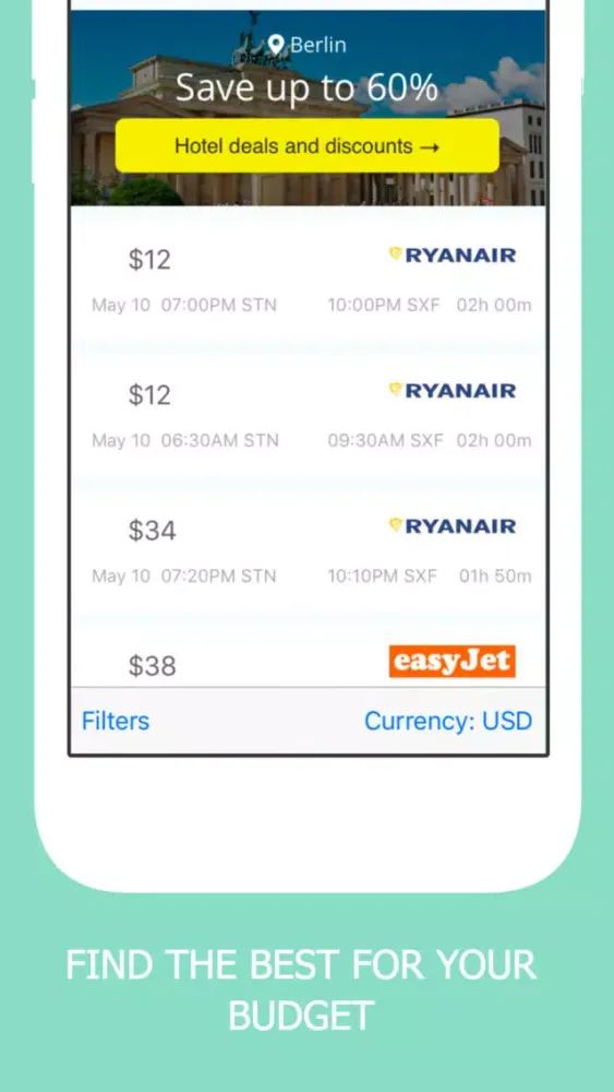 Captures d'écran de Budget Flights Online - All Budget Airlines here