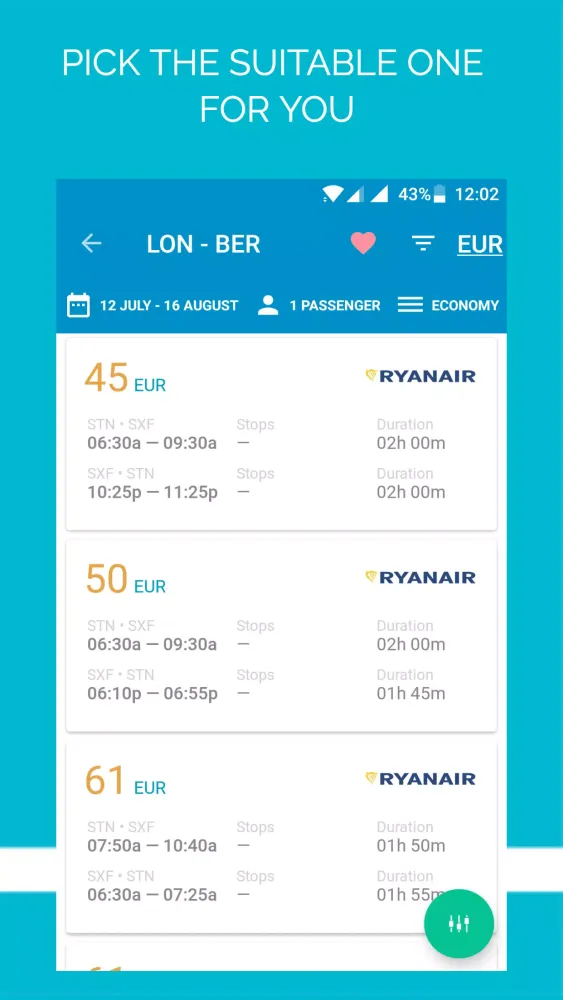 Cheap Flights Screenshots