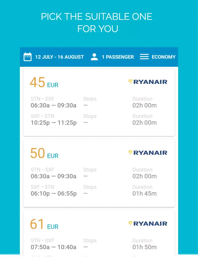 Cheap Flights Screenshots