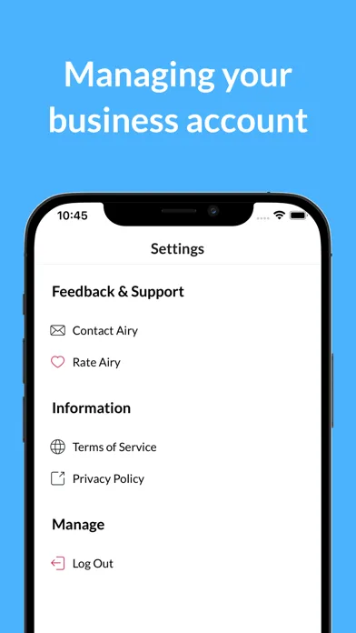Airy Mobile Screenshots