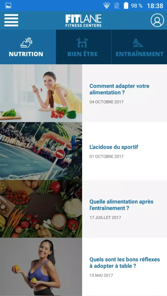 ภาพหน้าจอของ Fitlane