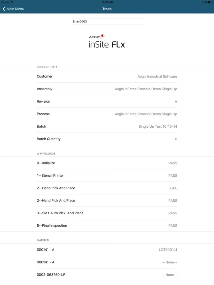 inSite FLx iPad  스크린샷