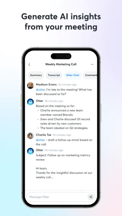 Capturas de pantalla de Otter Transcribe Voice Notes