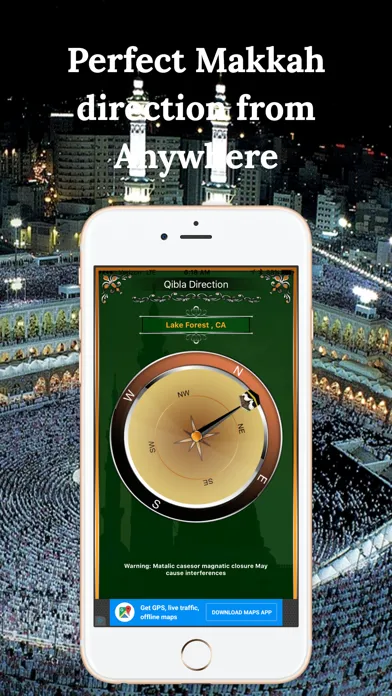 Tangkapan skrin Qibla-Find Makkah Direction