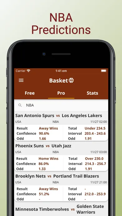 AI Basketball Betting Tipster 스크린샷