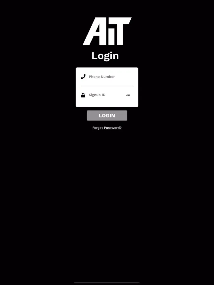 ภาพหน้าจอของ AIT App iPad 