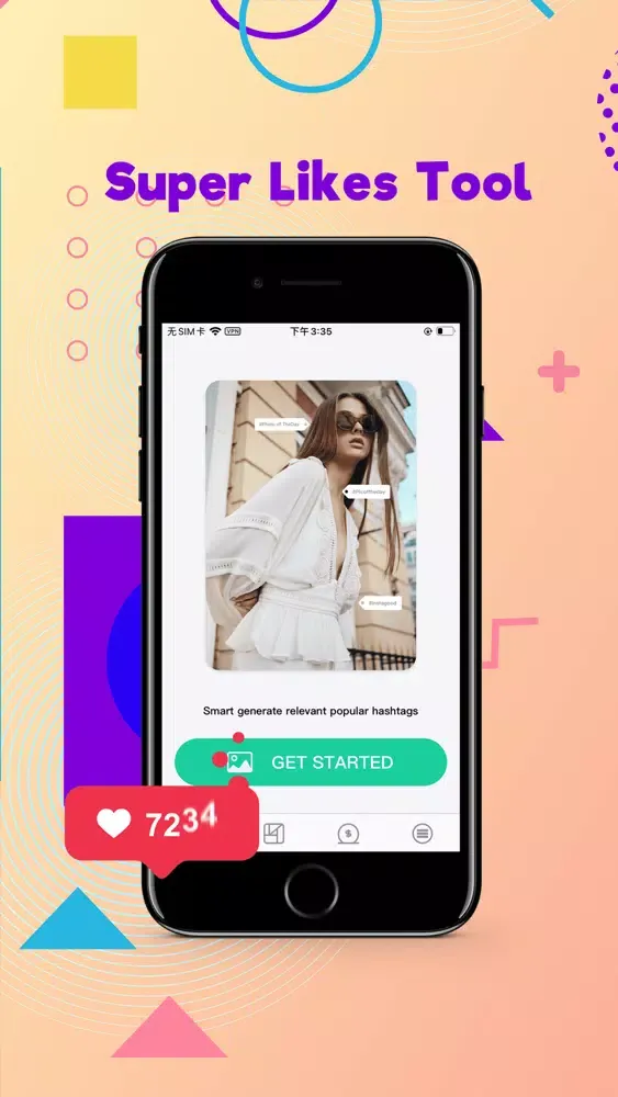ภาพหน้าจอของ Super Likes Tags & Pic Collage