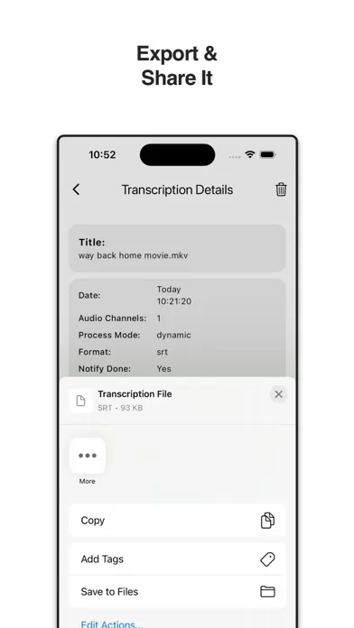 aiScriber: AI Speech to Text Screenshots