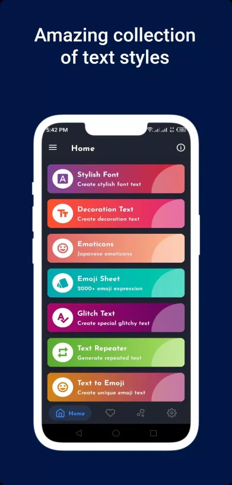 Stylish Text and Emoji Screenshots
