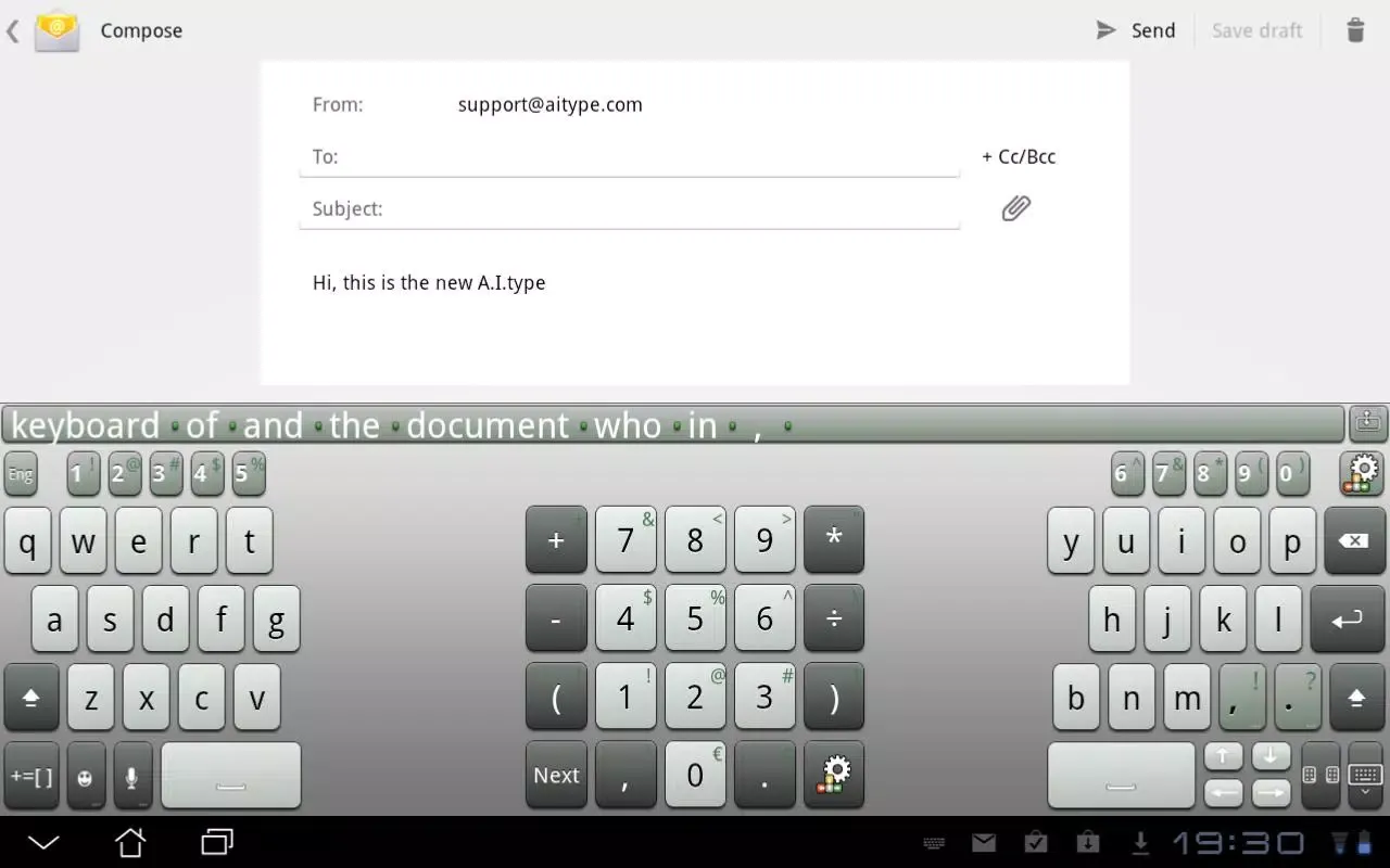 FloatNSplit Tablet Keyboard Plus應用截圖