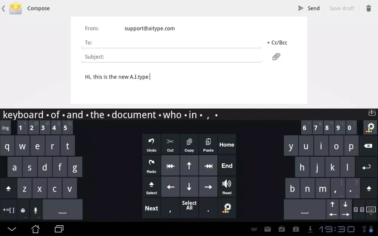 FloatNSplit Tablet Keyboard Plus應用截圖