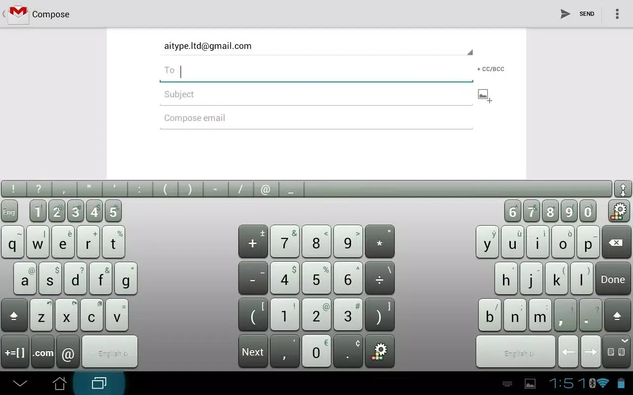FloatNSplit Tablet Keyboard Plus應用截圖