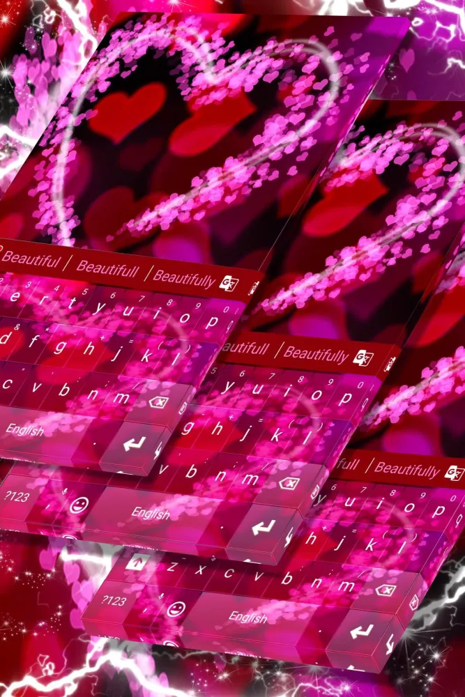 Keyboard Pink Love App Screenshots