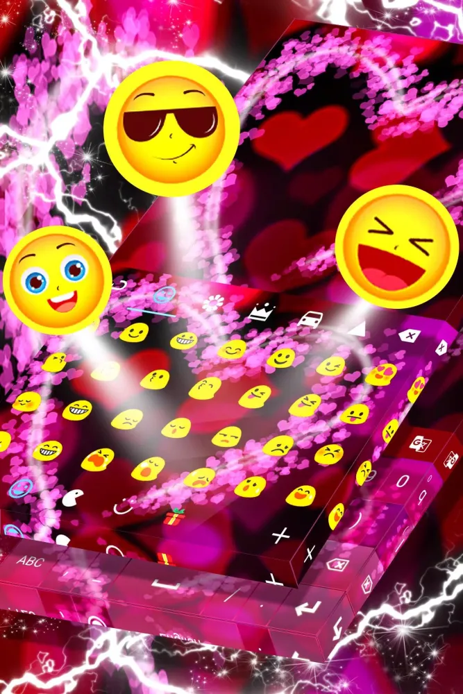 Keyboard Pink Love App Screenshots