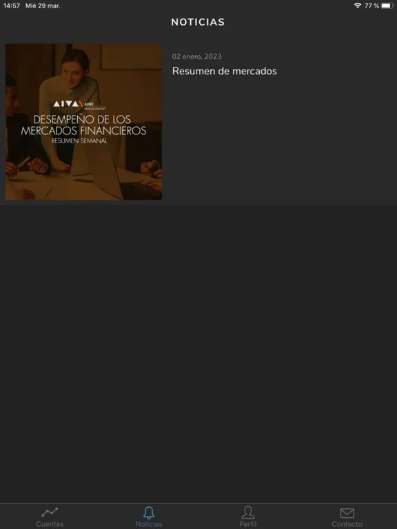 Capturas de pantalla de Aiva Clients iPad 
