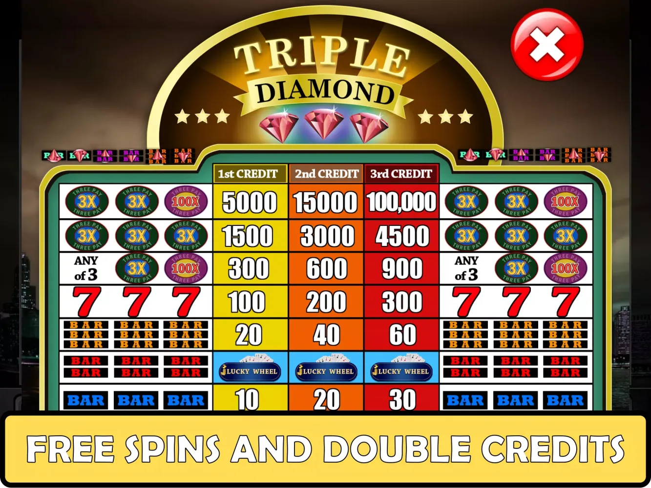 Zrzuty ekranu Triple Diamond - Slot Machine