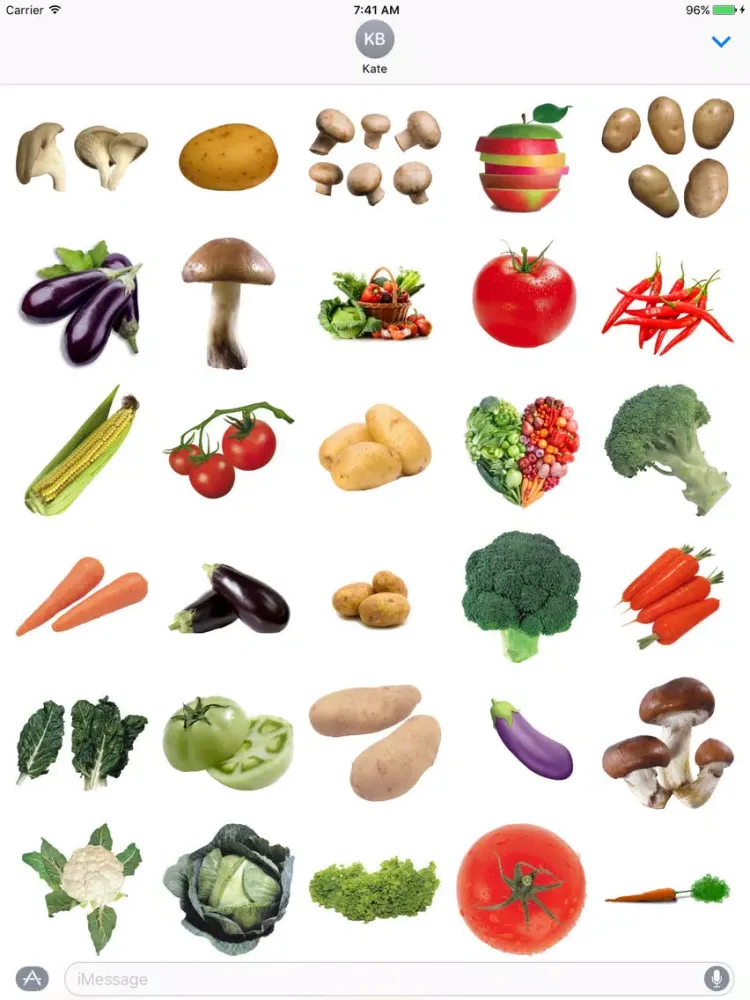 Скриншоты Vegetables Sticker Box iPad 