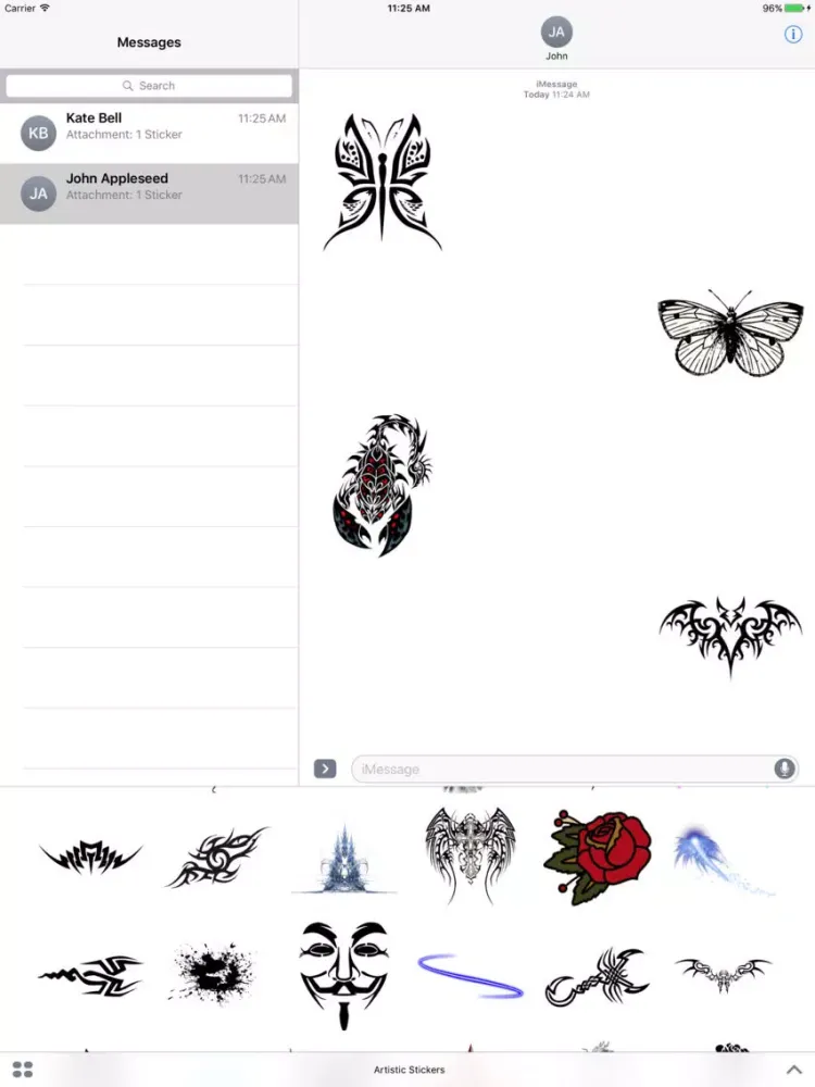 Fun Artistic Stickers iPad 应用截图