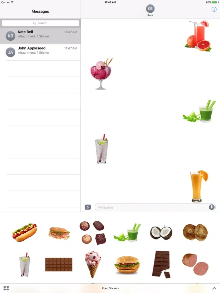 Food Stickers !! iPad  Screenshots