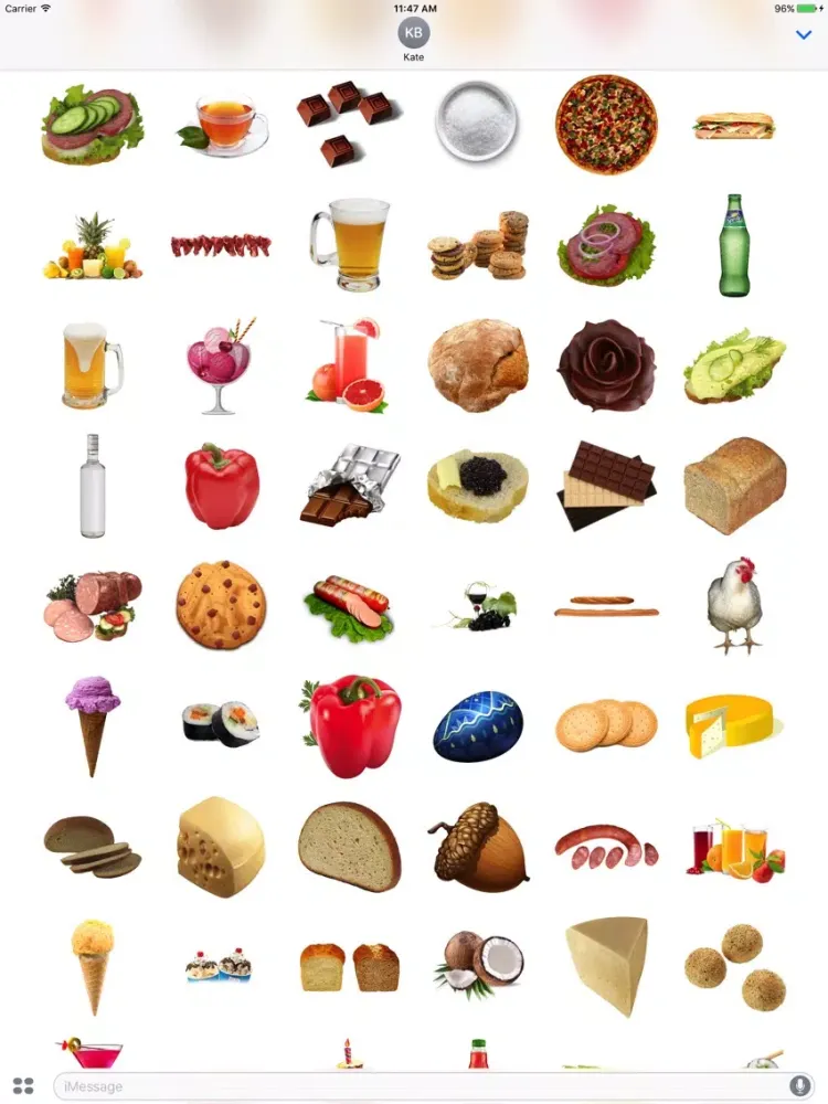 Food Stickers !! iPad  Screenshots