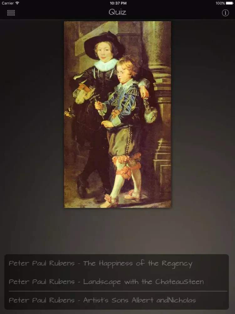 Zrzuty ekranu Rubens Artwork Adviser iPad 